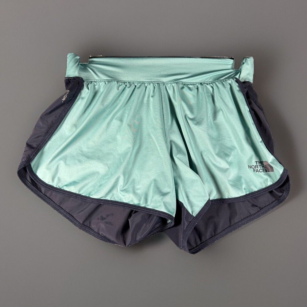 The North Face Women's FlashDry Running Shorts - Dark/Mint Green (Size S)